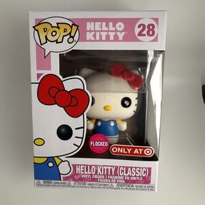 Funko POP Hello Kitty #28 Flocked Target Exclusive w/soft protector New